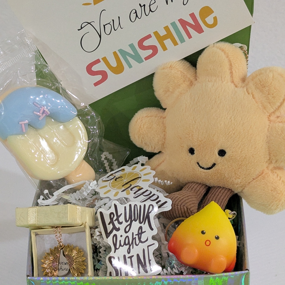 Kids Teens Stuffers For Easter Basket plush squishy party favor box Sunshine